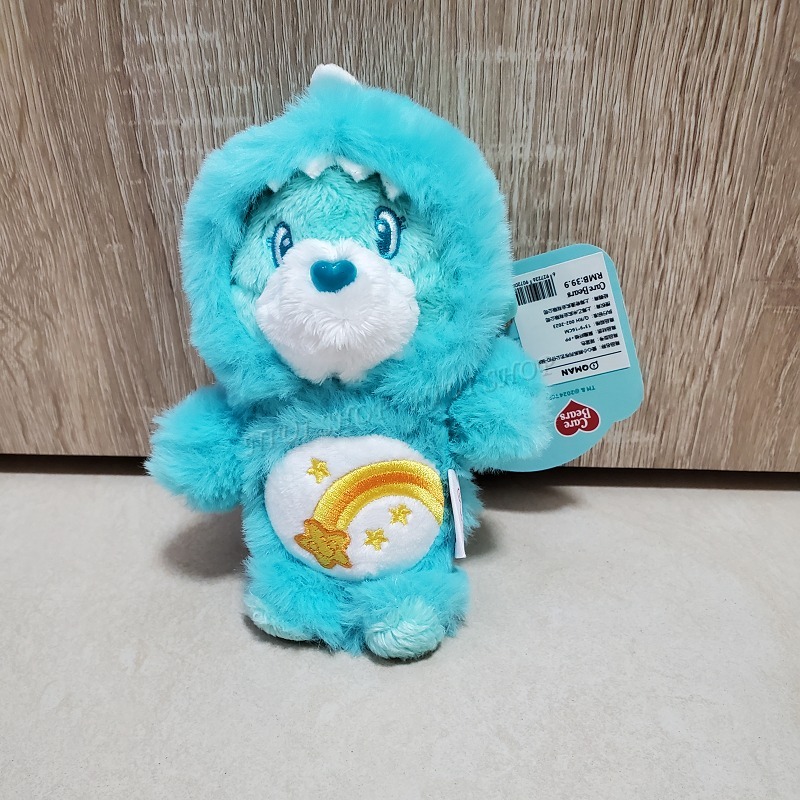 【NIUI SHOP】彩虹熊 吊飾 Care Bears 恐龍裝扮 垂耳兔款 兔耳裝 鑰匙圈【16cm】正版雷標 A1-規格圖8