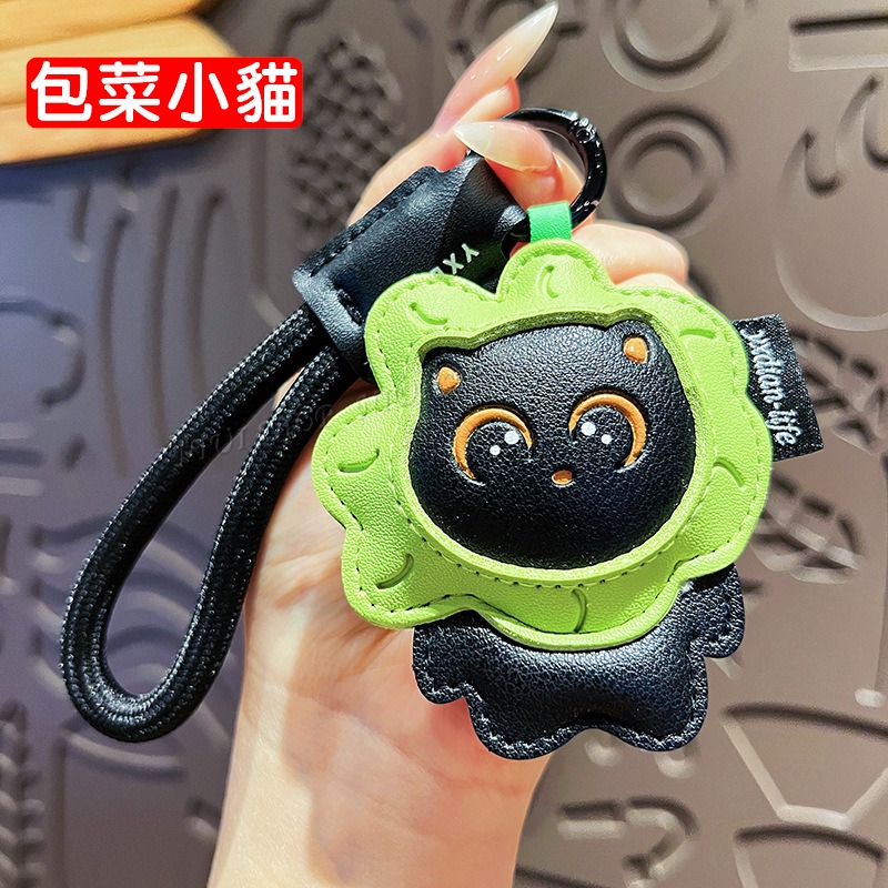 【NIUI SHOP】吊飾 鑰匙圈 吊牌 皮革鑰匙圈 貓咪 哈士奇 卡皮巴拉 立體皮革吊飾 皮革掛件 高質感手作 A1-規格圖7