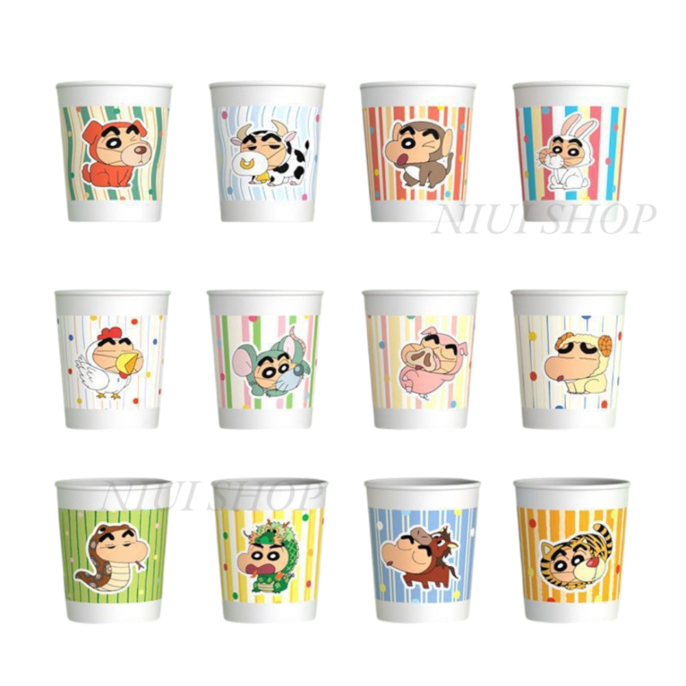【NIUI SHOP】蠟筆小新環保紙杯50入 12生肖紙杯 慶生活動免洗餐具 一次性免洗杯B1-細節圖2
