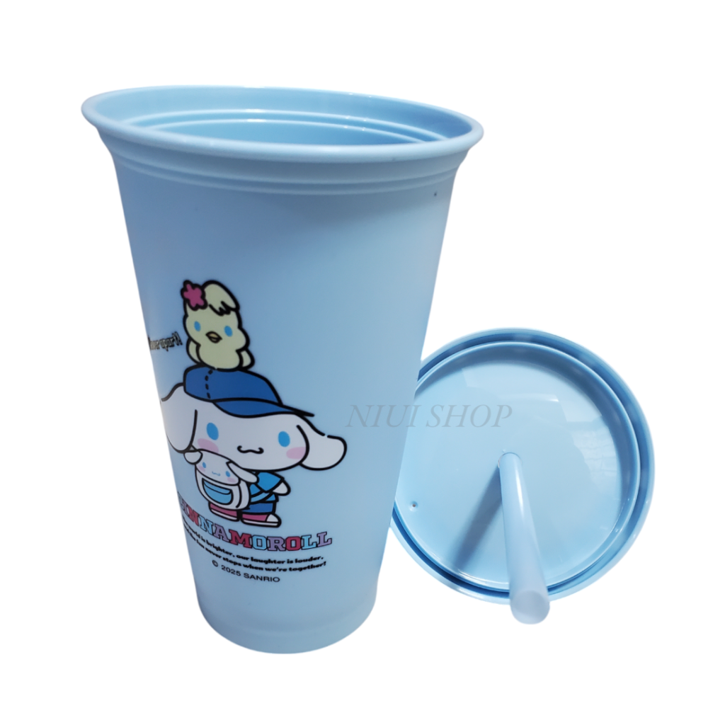 【NIUI SHOP】三麗鷗大耳狗吸管水杯 兒童水杯冷水杯450ml水杯 吸管杯B1-細節圖2