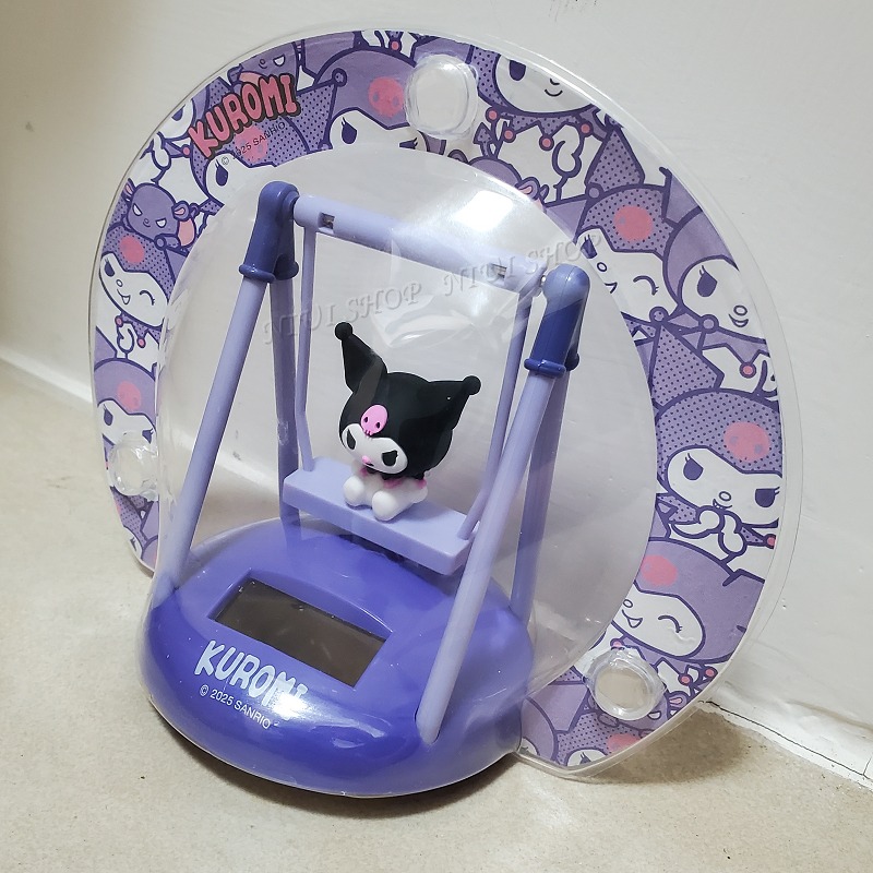 【NIUI SHOP】三麗鷗 太陽能盪鞦韆 酷洛米 大耳狗【正版授權】太陽能動力 可動公仔 擺件 裝飾公仔 A1-細節圖4