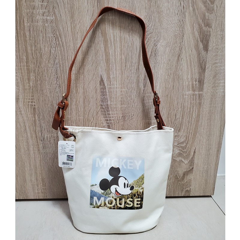 【NIUI SHOP】迪士尼斜肩包 帆布包 水桶包 米奇【正版授權】單肩包 媽媽包 女包 生日禮物 聖誕節禮物 A1-細節圖3