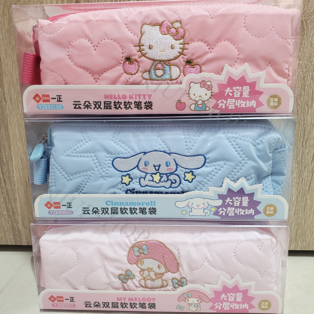 【NIUI SHOP】三麗鷗筆袋 大耳狗美樂蒂KIitty酷洛米雙層筆袋 收納袋鉛筆盒文具袋B1-細節圖2