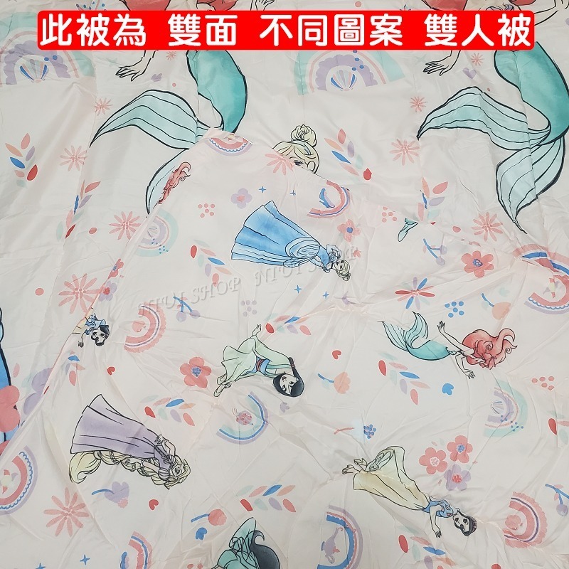 【NIUI SHOP】超細纖維棉被 雙人被 迪士尼 公主系列 四季被【正版授權】羽絲絨被 雙面圖案 可水洗 輕薄 A1-細節圖3