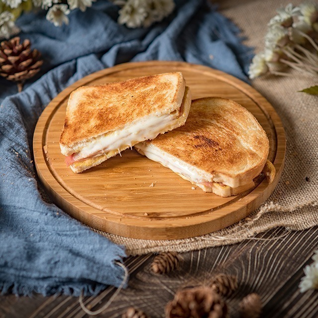 熱樂煎爆漿乳酪三明治(純起士三明治)  (蛋奶素) (一張訂單只能寄10片!超過請拆單)-細節圖3