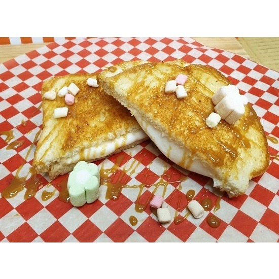 熱樂煎爆漿乳酪三明治(焦糖煉奶棉花糖) (一張訂單只能寄10片!超過請拆單)-細節圖2