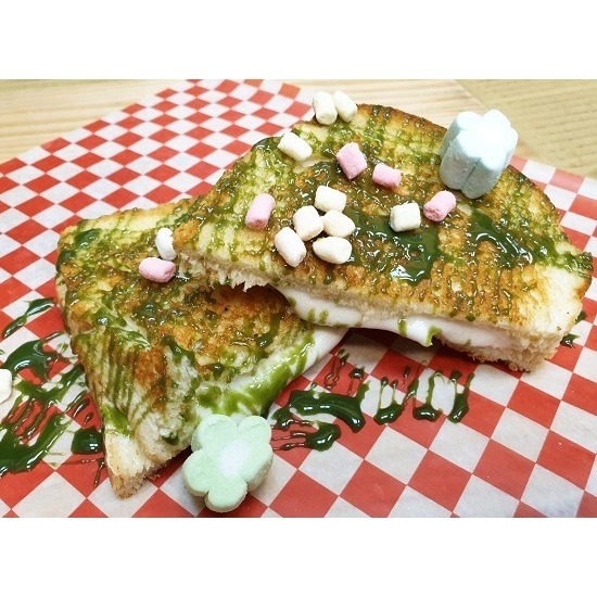 熱樂煎爆漿乳酪三明治(抹茶煉奶棉花糖) (一張訂單只能寄10片!超過請拆單)-細節圖2