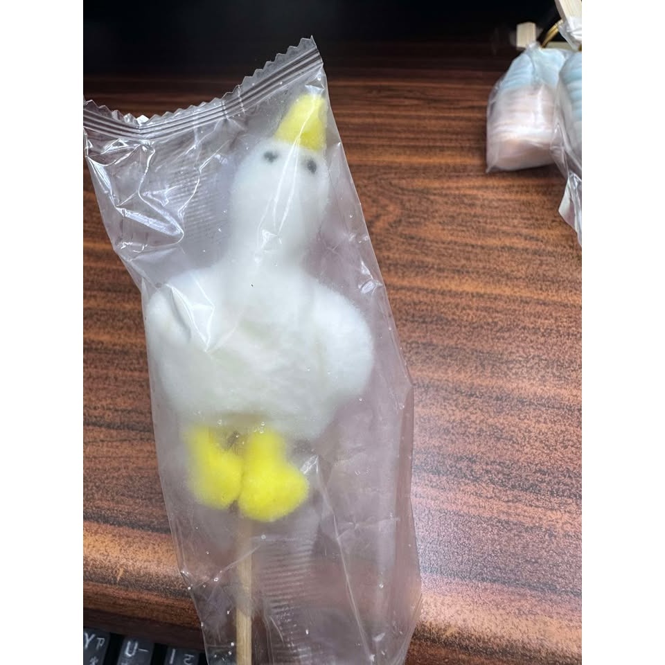立體趴趴鴨黃色棉花糖(這個是棉花糖)-細節圖3