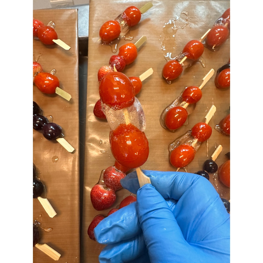 2小片鳳梨串一起  鳳梨糖 迷你糖葫蘆-細節圖4