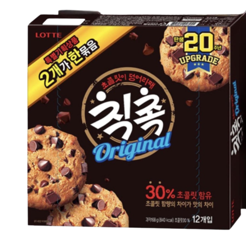 現貨～～即期品～～韓國樂天巧克力豆餅乾
