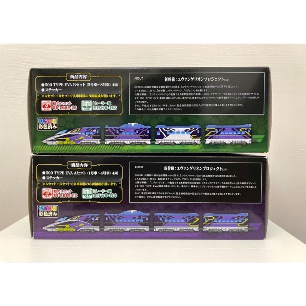 < 快速出貨 > 全新 N規 鐵道 B train 新幹線 500 TYPE EVA A+B 兩盒8輛  初號機 塗裝-細節圖3