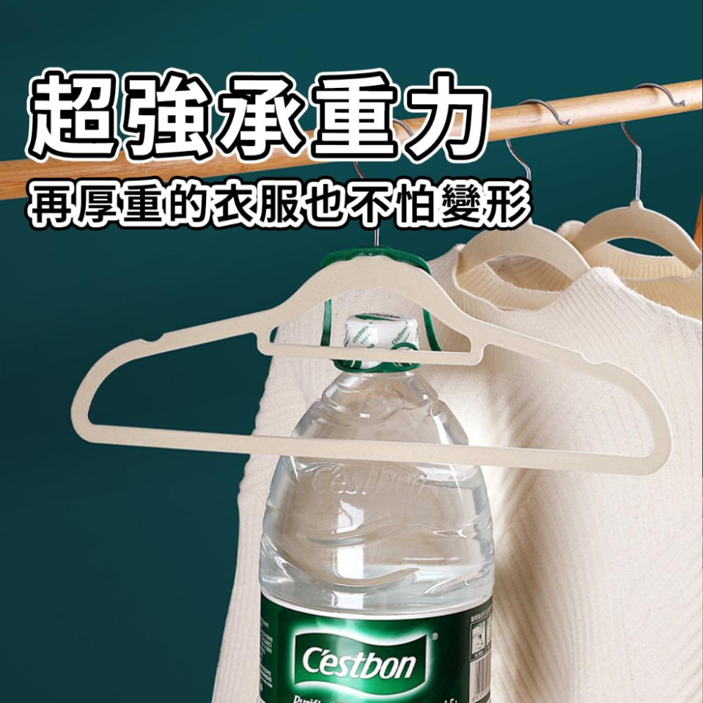 🔥台灣出貨🔥植絨無痕衣架 高承重 防滑衣架 植絨衣架 曬衣架 毛絨衣架 絲絨衣架 曬衣服 大衣懸掛收納 『小胖子購物』-細節圖7