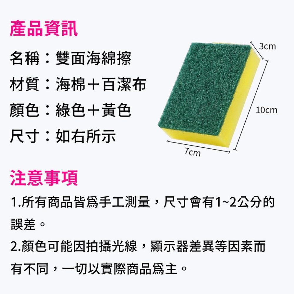 🔥台灣出貨🔥雙面海綿擦 海綿菜瓜布 百潔布 金剛砂 菜瓜布 洗碗 廚房清潔  『小胖子居家』-細節圖8