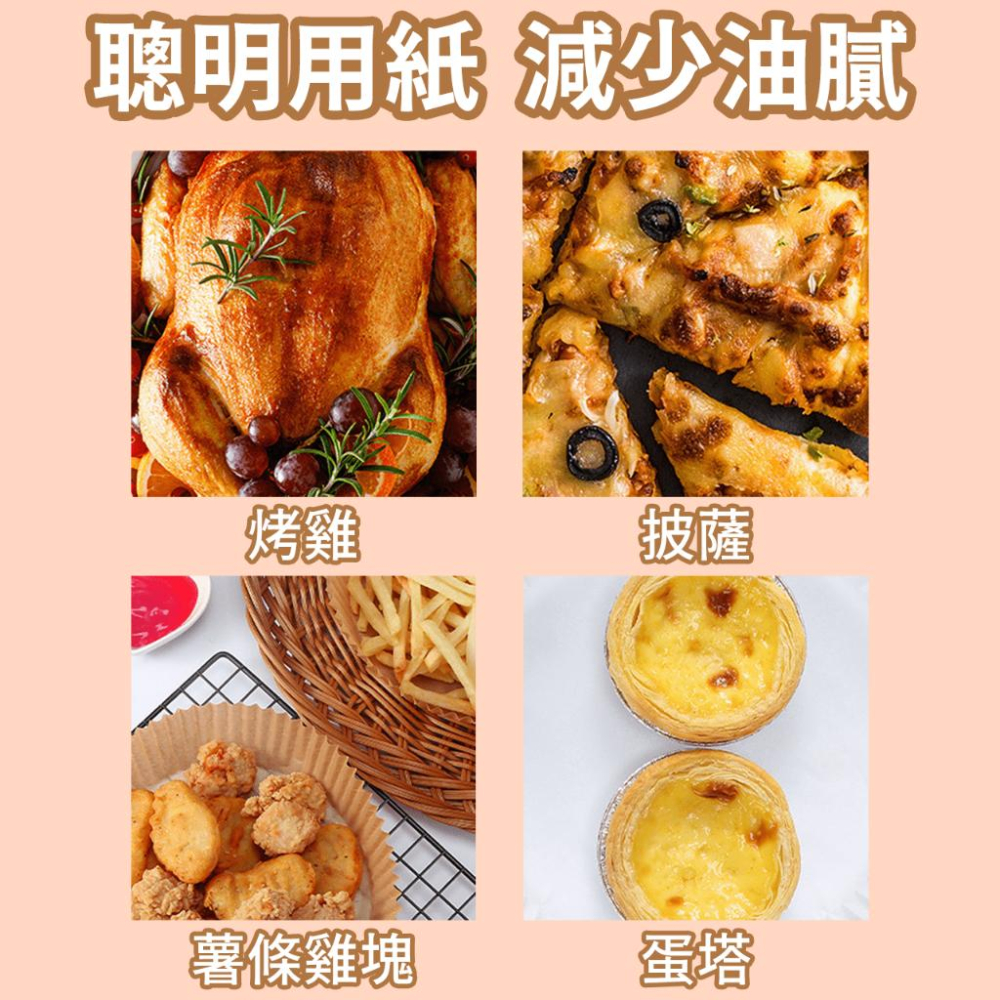 🔥台灣出貨🔥氣炸鍋防油紙 烘焙紙 空氣炸鍋紙 氣炸鍋紙盤 烘焙紙盤 料理紙盤『小胖子購物』-細節圖3