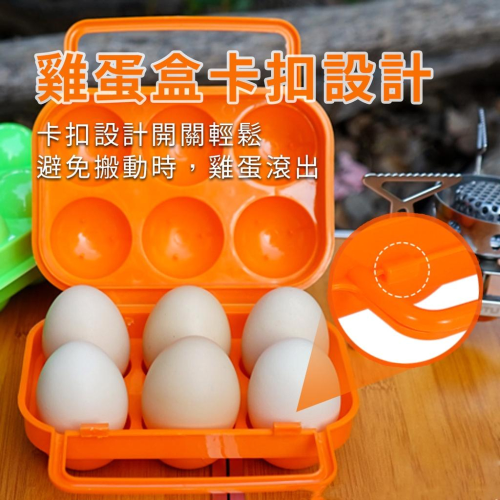 🔥台灣出貨🔥戶外野餐雞蛋盒防摔破碎塑料便攜收納包裝盒子自駕游露營裝備用品-細節圖2