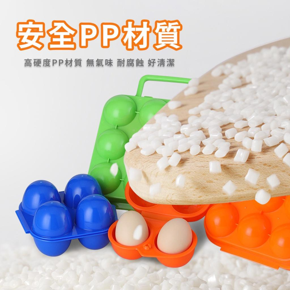 🔥台灣出貨🔥戶外野餐雞蛋盒防摔破碎塑料便攜收納包裝盒子自駕游露營裝備用品-細節圖8