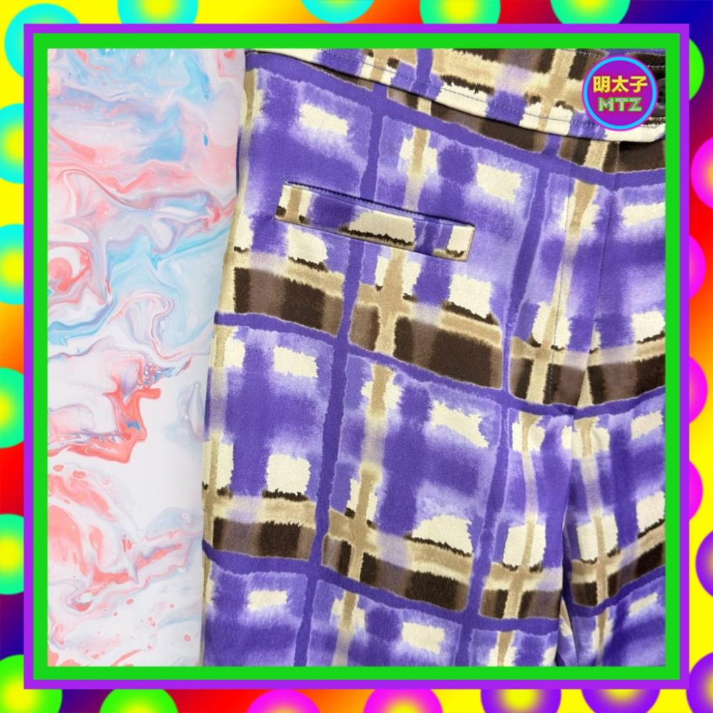 二手 Antoine Lili 紫咖 印花 彈性 中腰 29 長褲 F1214 【明太子 古著應召站】-細節圖2