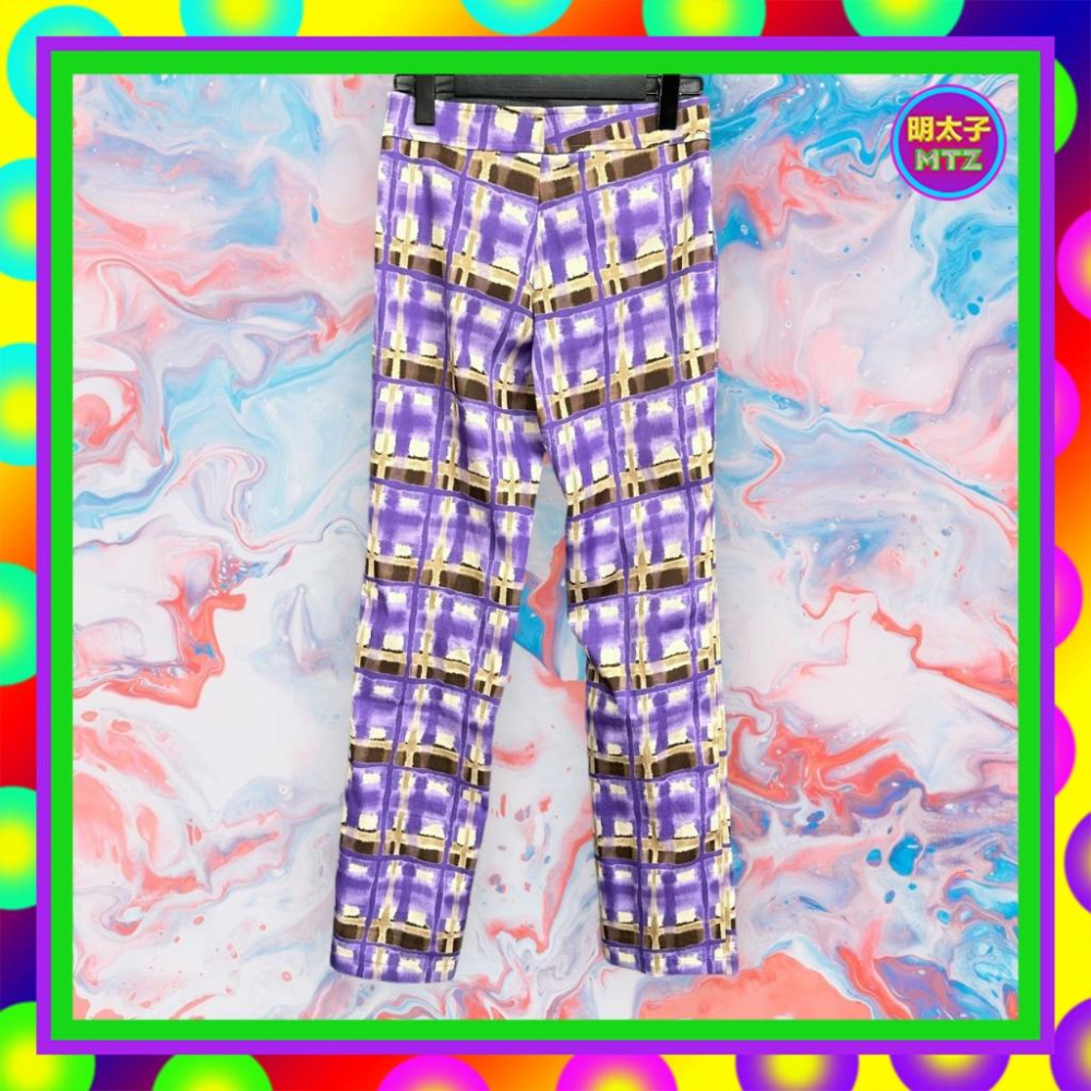 二手 Antoine Lili 紫咖 印花 彈性 中腰 29 長褲 F1214 【明太子 古著應召站】-細節圖3