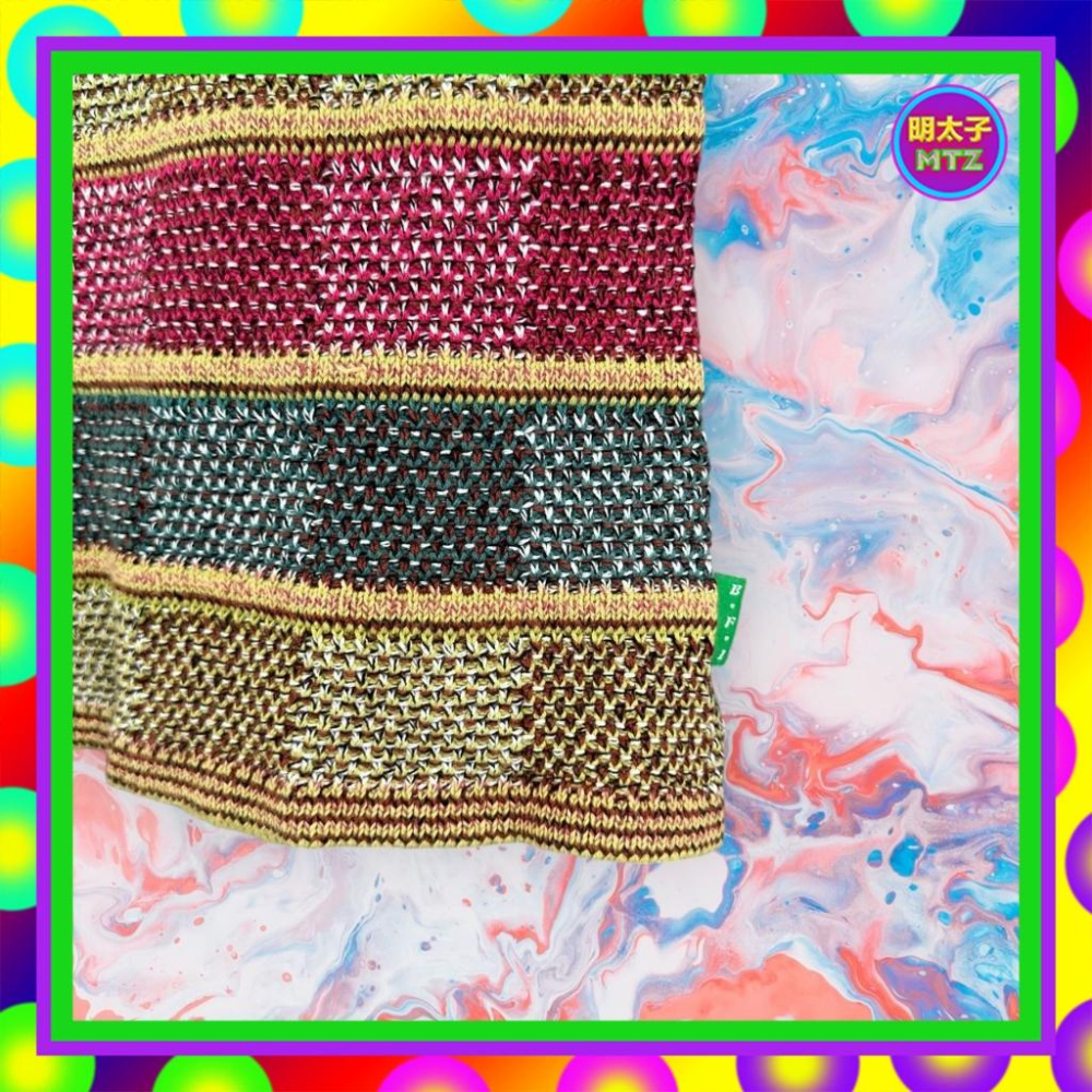 二手 BENETTON 彩色 針織 輕毛料 彈性 背心 F1127 【明太子 古著應召站】-細節圖2