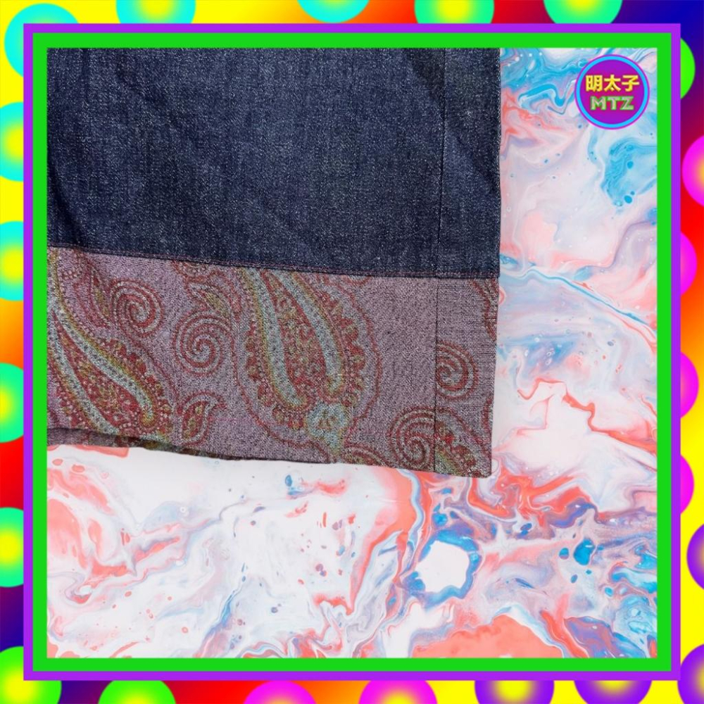 二手 法國製 AXARA 藍色 輕薄牛仔 彈性 高腰 25 長裙 F1124 【明太子 古著應召站】-細節圖2