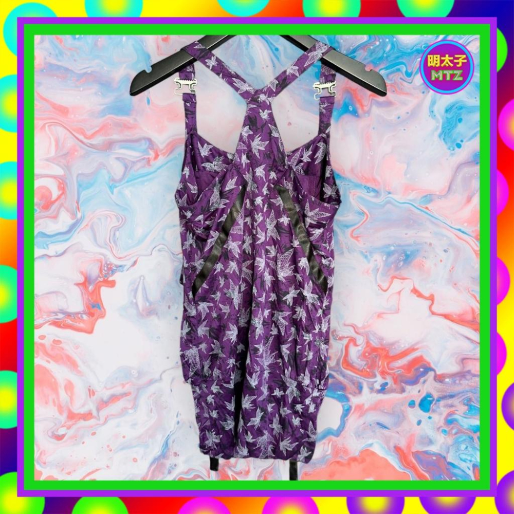 二手 DIESEL 紫色 印花 排釦 吊帶 彈性 背心 F1122 【明太子 古著應召站】-細節圖3