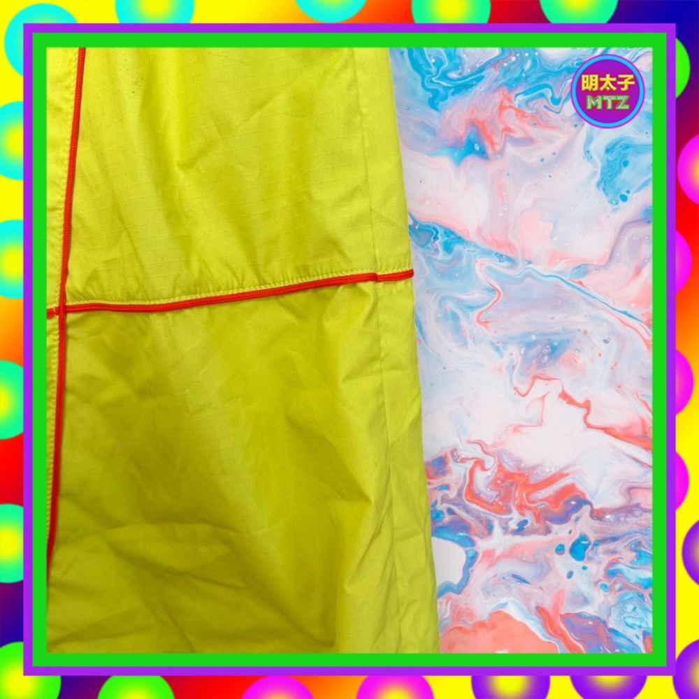 二手 BE U 綠色 風衣材質 抽繩 鬆緊 26 長裙 F1027 【明太子 古著應召站】-細節圖2