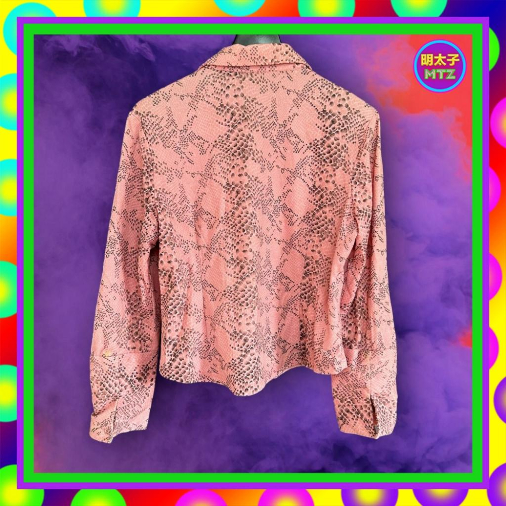 二手 GIARDY INTERNATIONAL 粉紅色 彈性 輕薄 長袖 襯衫 F1027 【明太子 古著應召站】-細節圖3