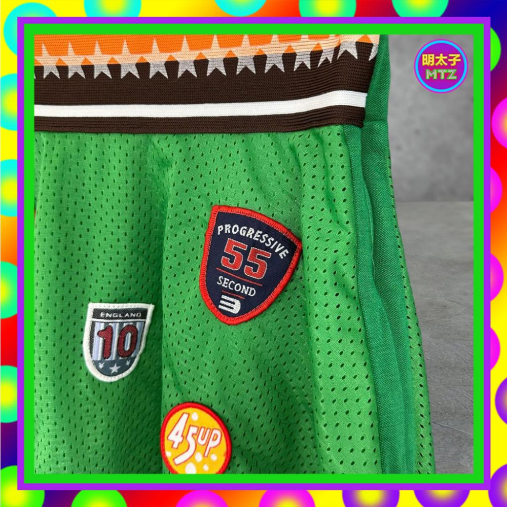 二手 CONTAINER 綠色 運動網布 拼接 布標 低腰 28 短裙 F706 【明太子 古著應召站】-細節圖2