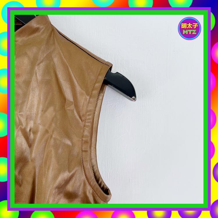 二手 BIGI 咖啡色 光澤 彈性 背心 E1024 【明太子 古著應召站】-細節圖2