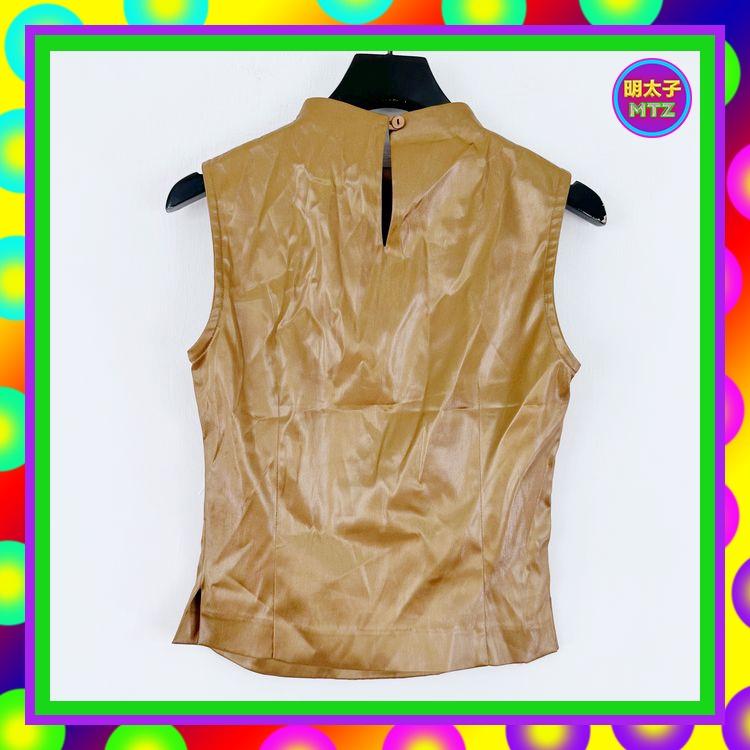 二手 BIGI 咖啡色 光澤 彈性 背心 E1024 【明太子 古著應召站】-細節圖3