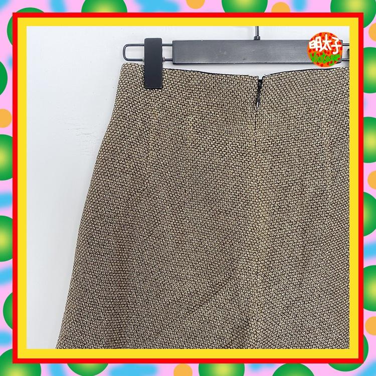 二手 金黑 緹花 微閃亮 高腰 26 短褲 E411 【明太子 古著應召站】-細節圖2