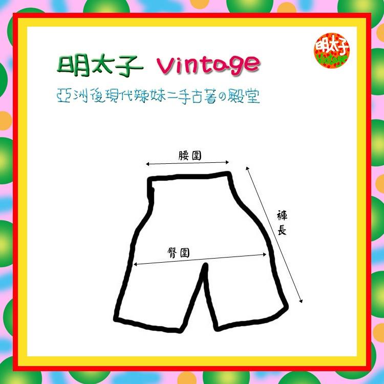 二手 金黑 緹花 微閃亮 高腰 26 短褲 E411 【明太子 古著應召站】-細節圖3