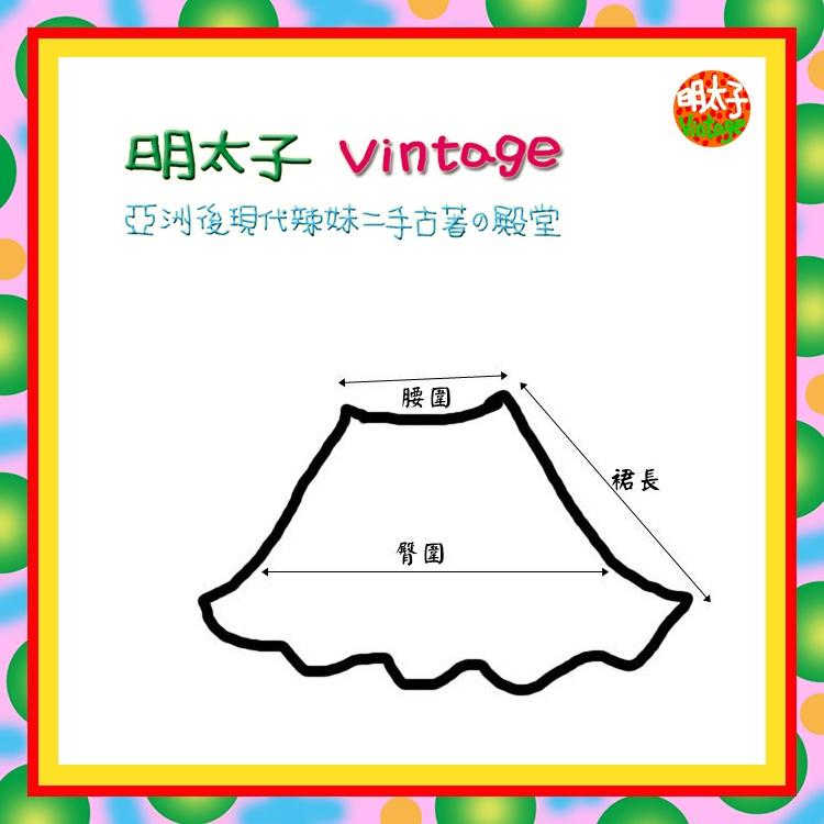 二手 綠藍色 牛仔 丹寧 高腰 26 短裙 D1206 【明太子 古著應召站】-細節圖4