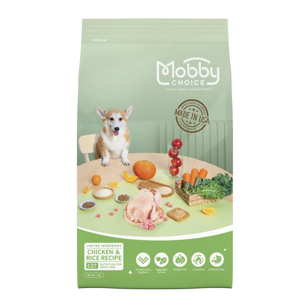 Mobby 莫比 C27 雞肉+米 小顆粒 成犬飼料 寵物飼料 成犬飼料 犬用飼料 犬糧 狗狗飼料 小型犬飼料-細節圖2