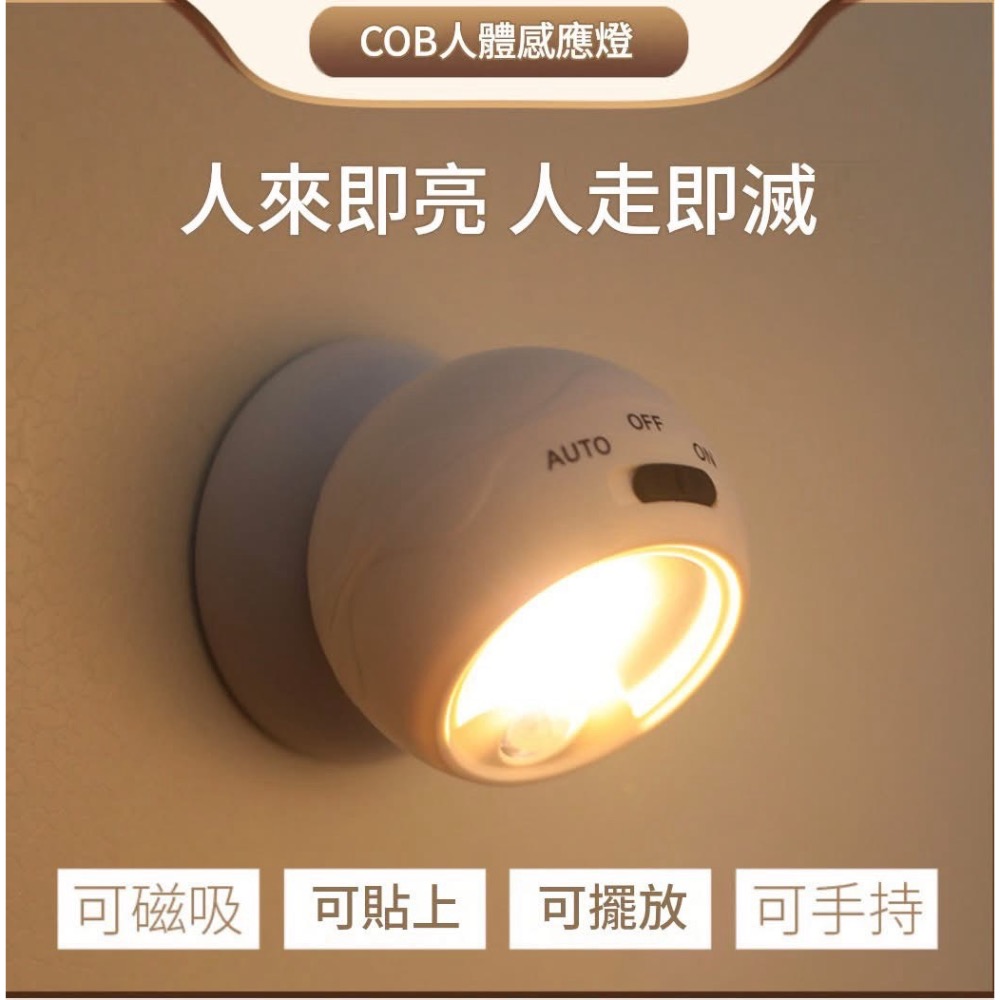 磁吸360º可手持COB人體感應燈小夜燈-細節圖3