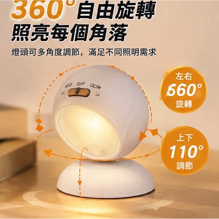 磁吸360º可手持COB人體感應燈小夜燈-細節圖9