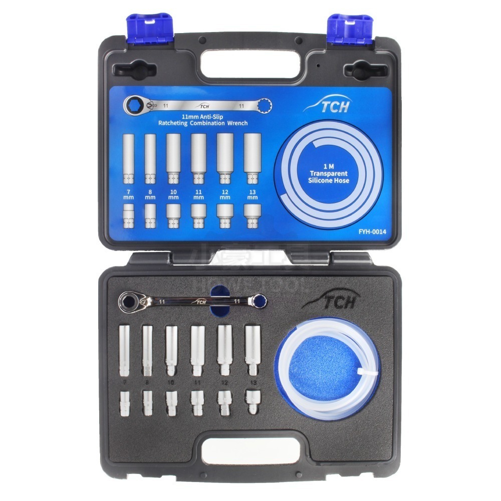 【MIT台灣製】🎉新品現貨 煞車卸油工具組 14PC 汽車/機車 剎車洩油 漏air 煞車油套筒 長短套筒 煞車油-細節圖4