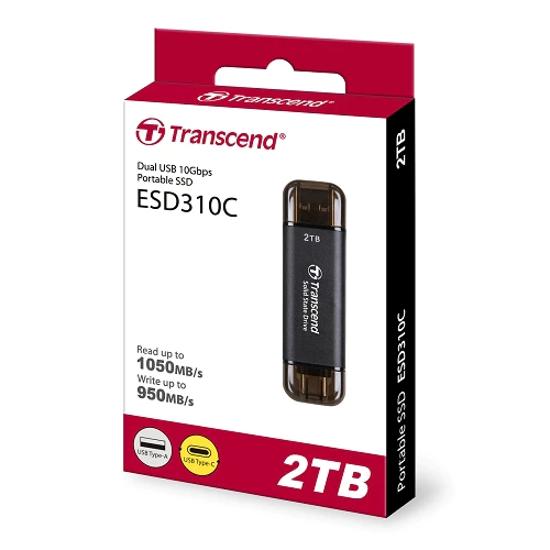 《SUNLINK》Transcend 創見 ESD310C USB3.2/Type C 2TB 雙介面固態行動碟-細節圖2
