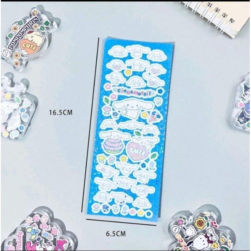 貼紙 鐳射咕卡貼紙 三麗鷗咕卡貼 DIY素材貼紙 咕卡裝飾貼畫-細節圖2