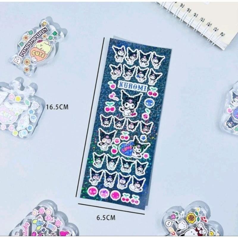 貼紙 鐳射咕卡貼紙 三麗鷗咕卡貼 DIY素材貼紙 咕卡裝飾貼畫-細節圖5