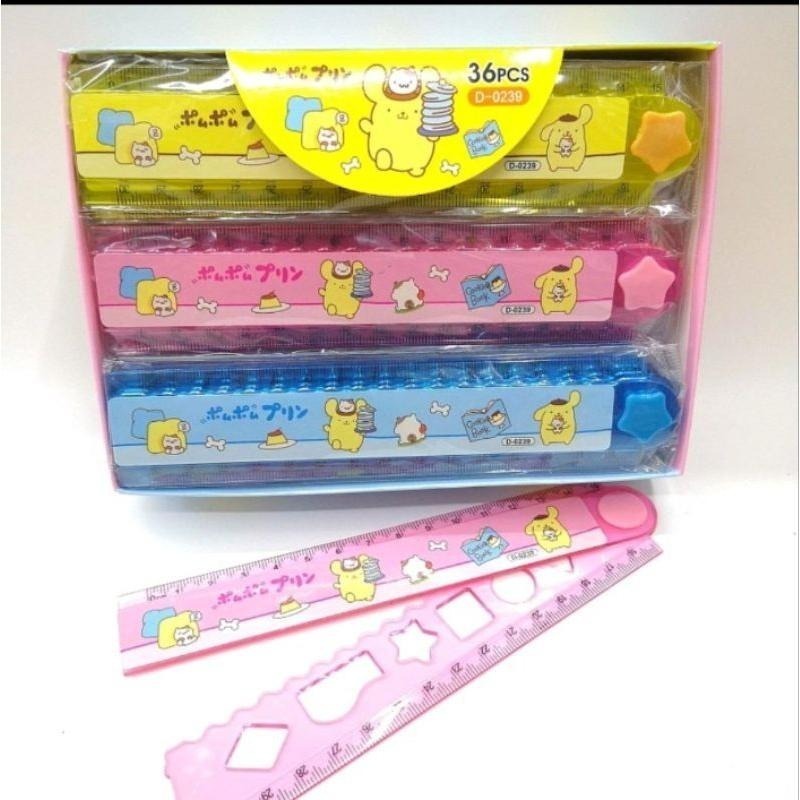 三麗鷗直尺30公分尺子摺疊直尺 刻度尺直尺波浪尺摺尺學生直尺禮物獎品-細節圖2