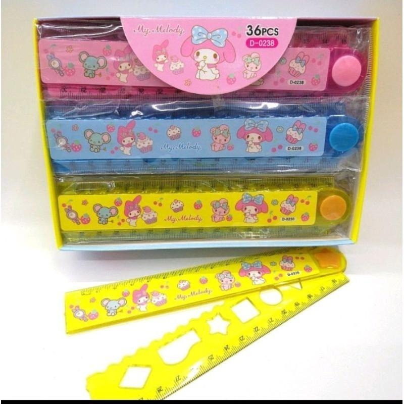 三麗鷗直尺30公分尺子摺疊直尺 刻度尺直尺波浪尺摺尺學生直尺禮物獎品-細節圖3