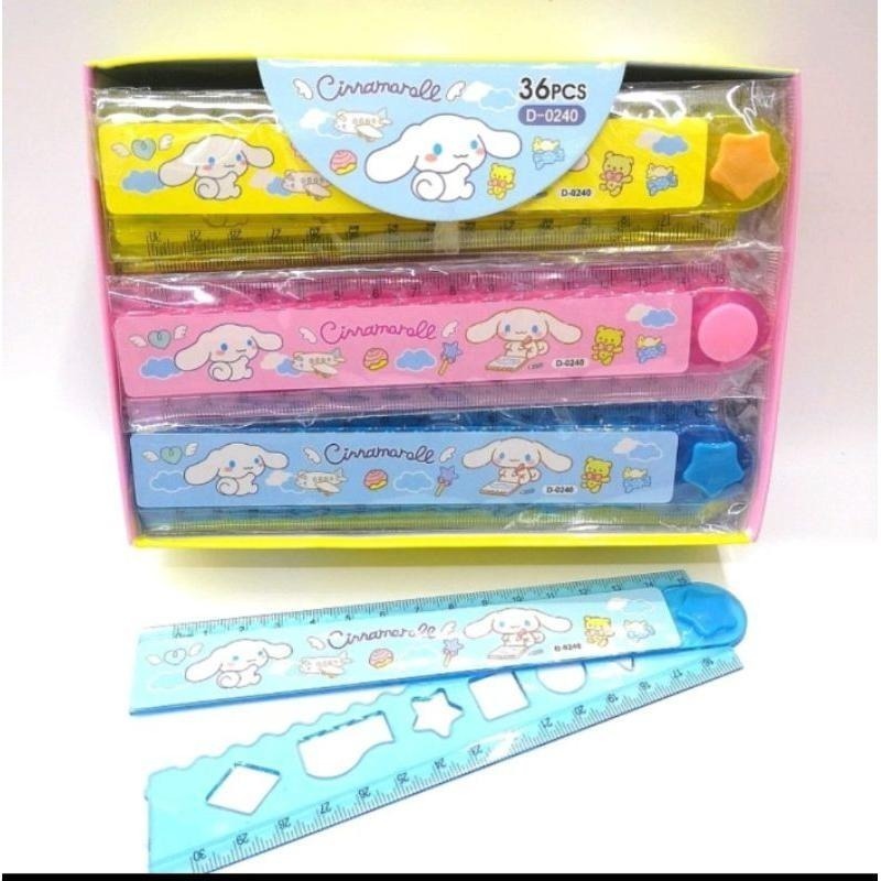 三麗鷗直尺30公分尺子摺疊直尺 刻度尺直尺波浪尺摺尺學生直尺禮物獎品-細節圖4