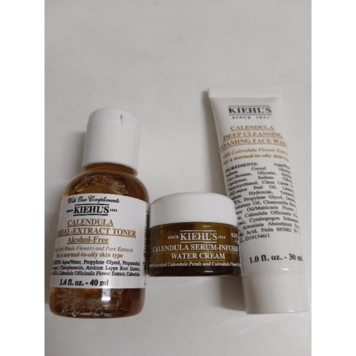 Kiehl＇s 契爾氏 金盞花植物精華潔面泡泡凝露/水凝霜/化妝水 台灣百貨專櫃正貨