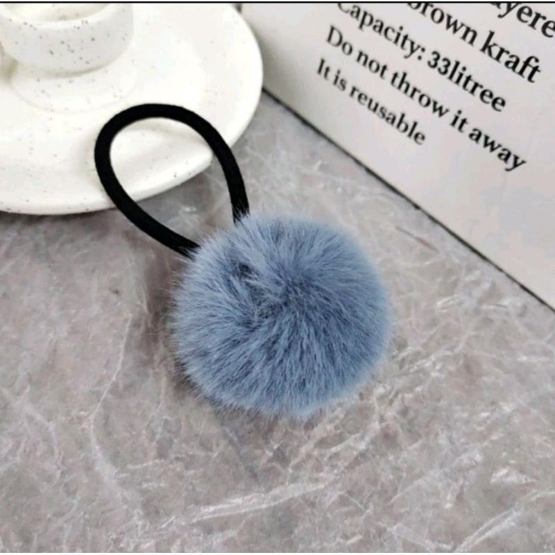 秋冬大顆毛球仿水貂毛繽紛髮圈-細節圖4