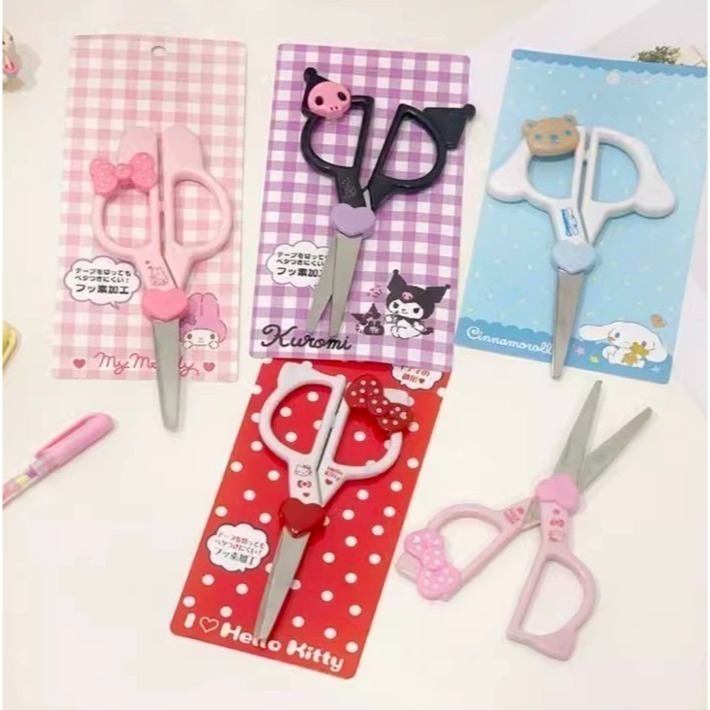 可爱卡通造形酷洛米剪刀家用辦公學生手帳貼紙不銹鋼美工刀裁剪萌-細節圖2