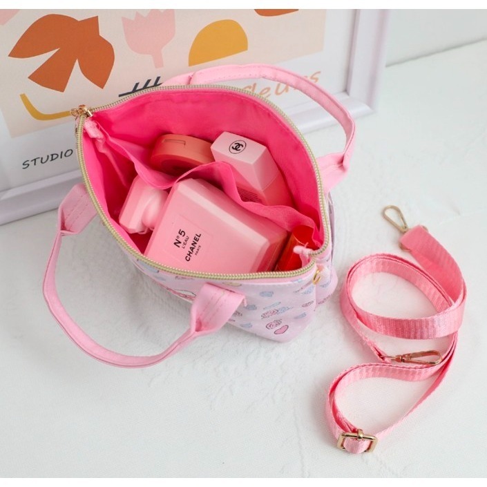 卡通pu皮革美樂小白狗斜跨包休閒可愛少女心學生兩用跨包手提包-細節圖4