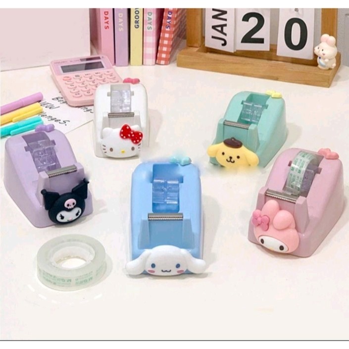 少女心可愛桌面防滑膠帶切割器小膠台卡通手帳膠帶座-細節圖4