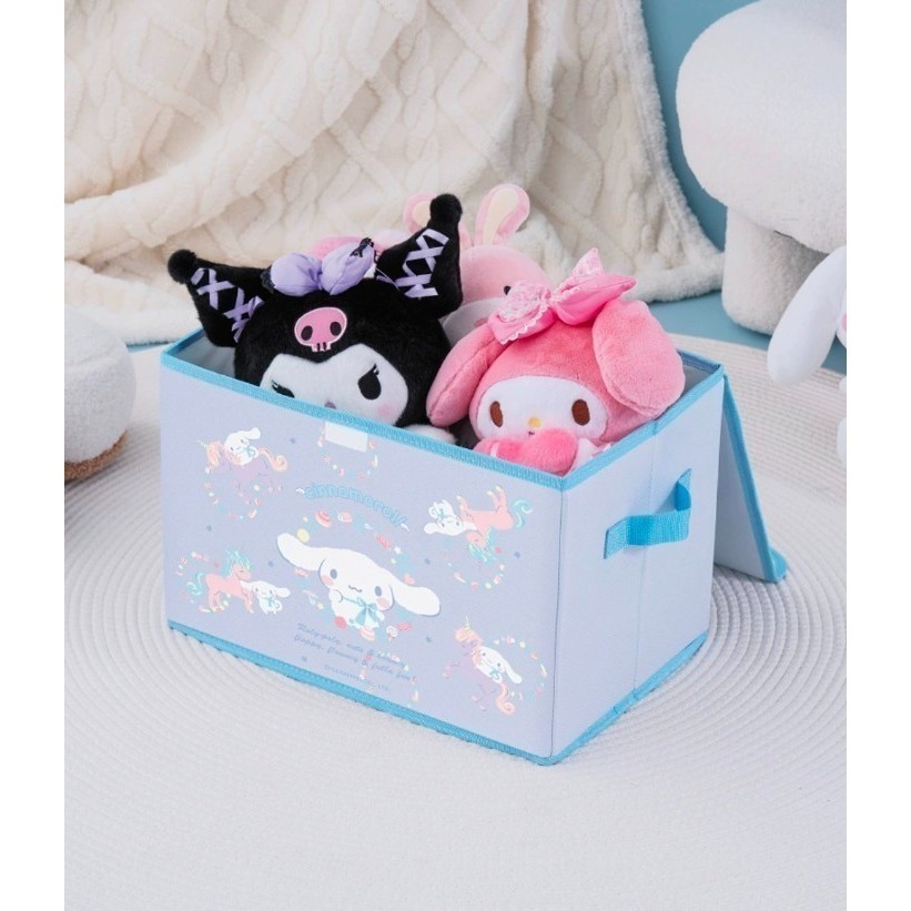 三麗鷗正品收納箱 兒童玩具儲物箱翻蓋箱子 可折疊收纳箱 衣物收納箱-細節圖2