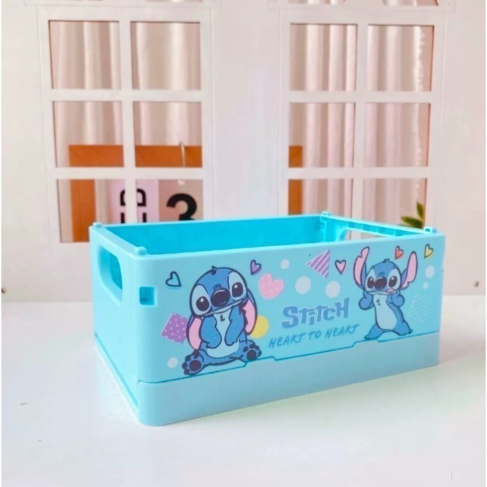 少女心桌面可折叠收納化妝品口紅整理盒學生宿舍雜物儲物盒小號-細節圖4